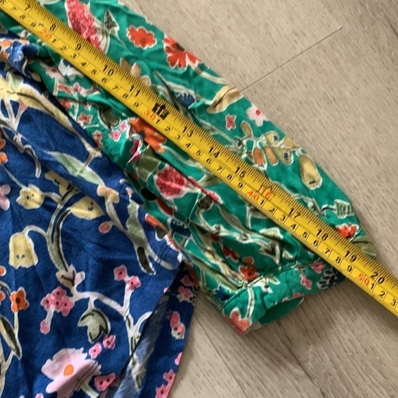 Anthropologie Floreat Floral Button Down Blouse size M oversized Lagenlook - Picture 6 of 12